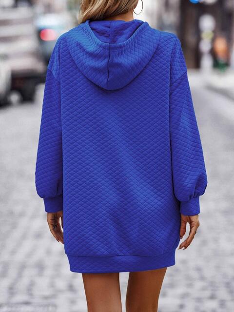 TFE: Textured Drawstring Tunic Hoodie