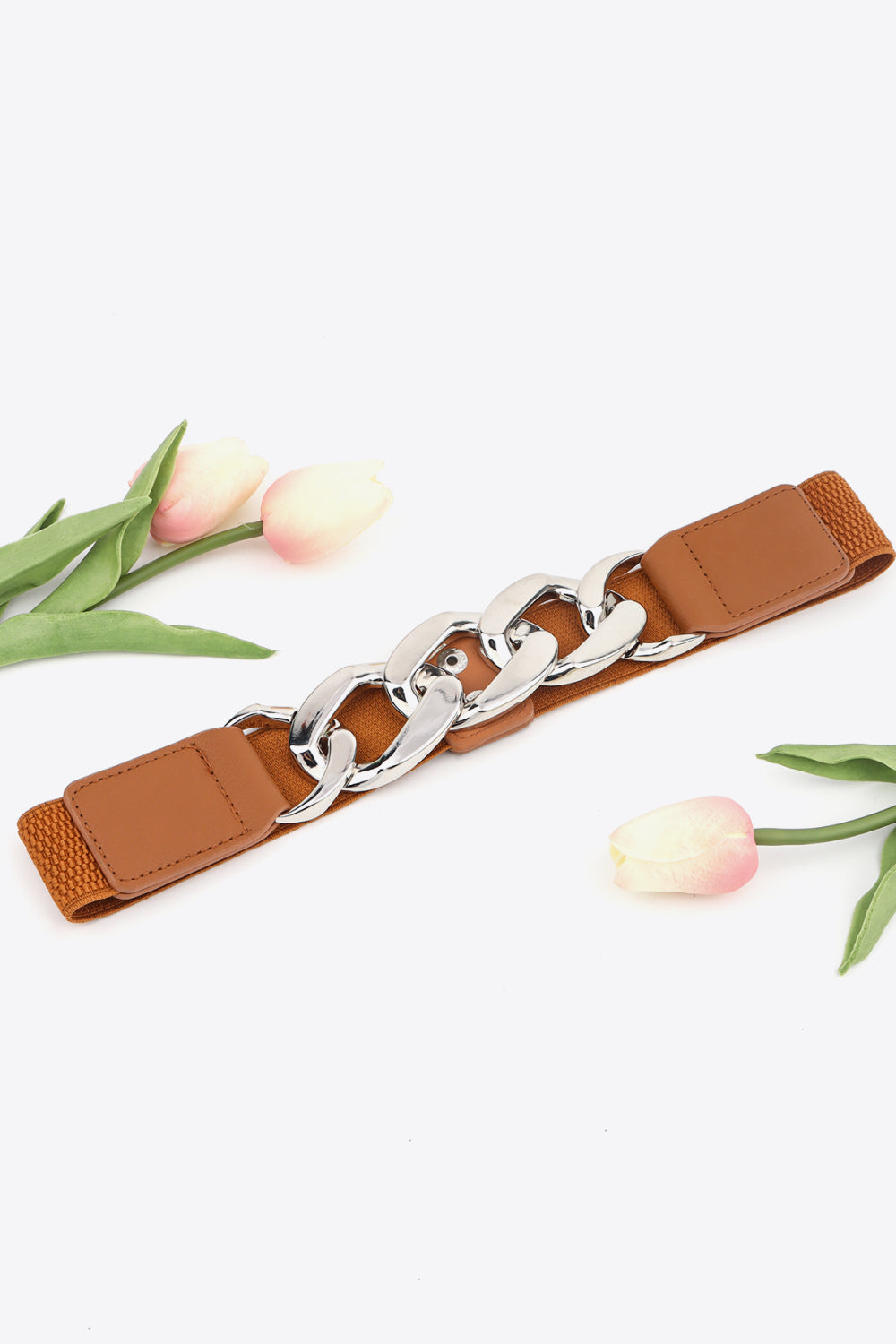 TFE: Elastic Belt with Chain Accents