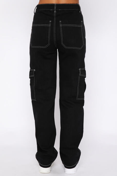 TFE: Chill Comfy High Wide Jeans with Pockets