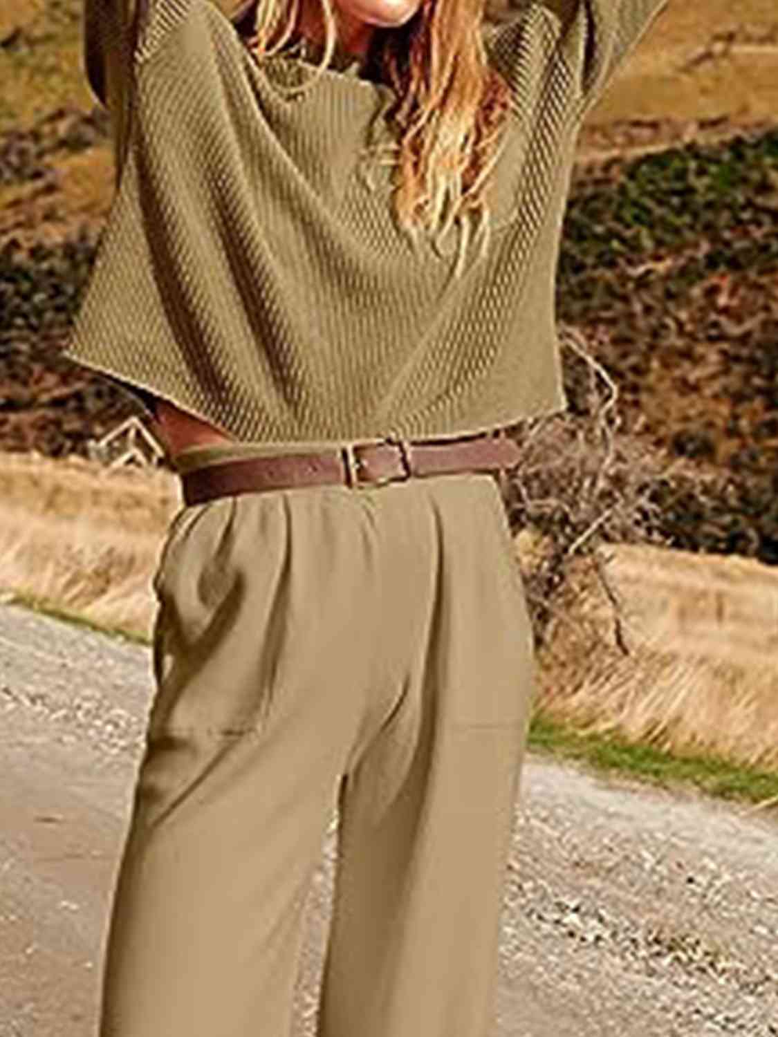 TFE: Women Cozy Knit Top and Joggers Set