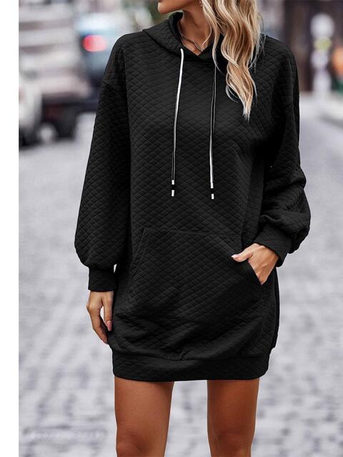 TFE: Textured Drawstring Tunic Hoodie