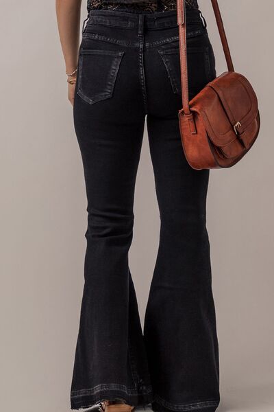 TFE: Button-Fly Flare Jeans with Pockets