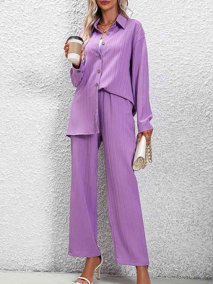 TFE: Whimsical Harmony Long Sleeve Shirt and Pants Set