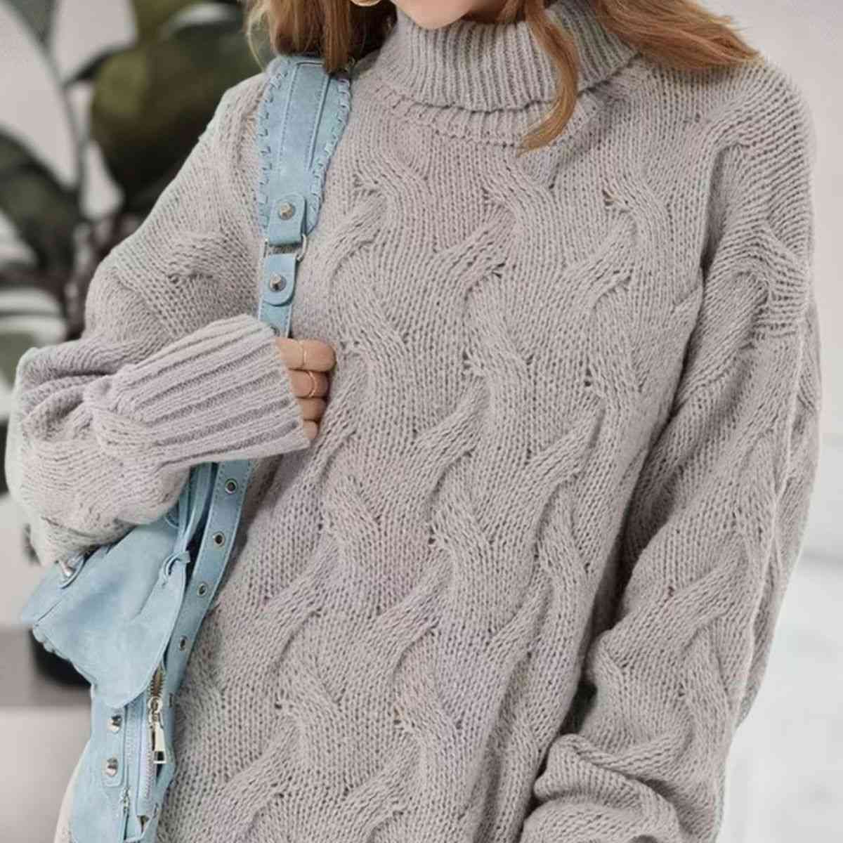 TFE: Knit Turtleneck Sweater Dress