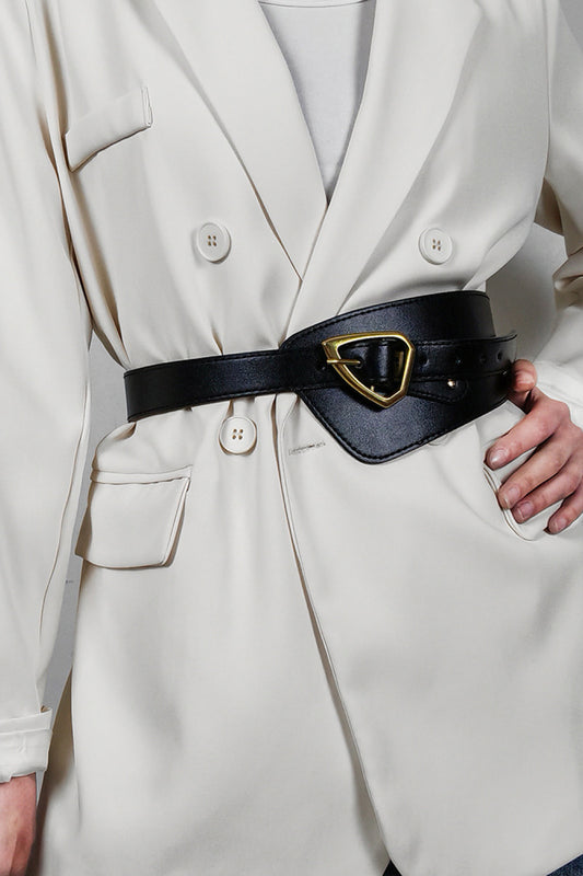 TFE: Irregular Synthetic PU Leather Belt