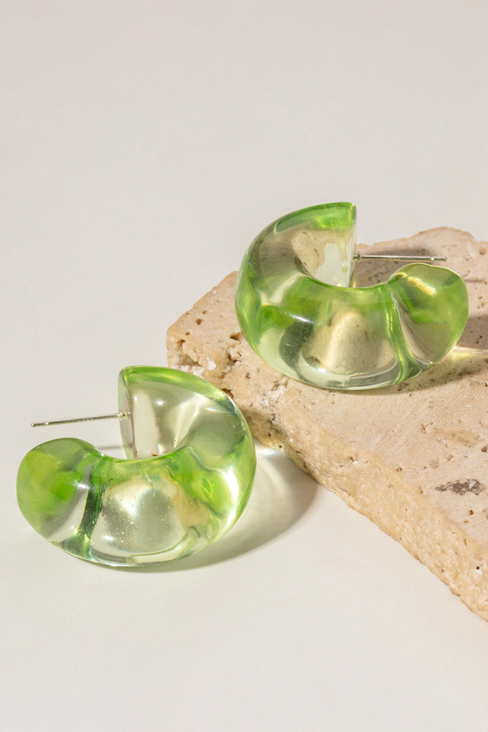 TFE: Resin Circular Hoop Earrings