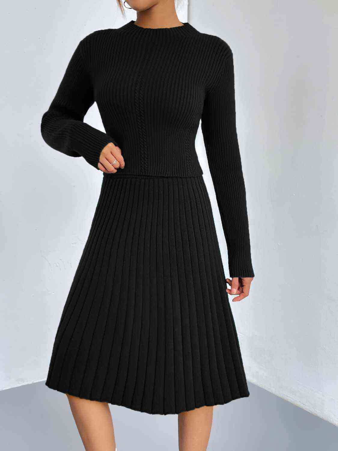 TFE: Rib-Knit Sweater and Skirt Set