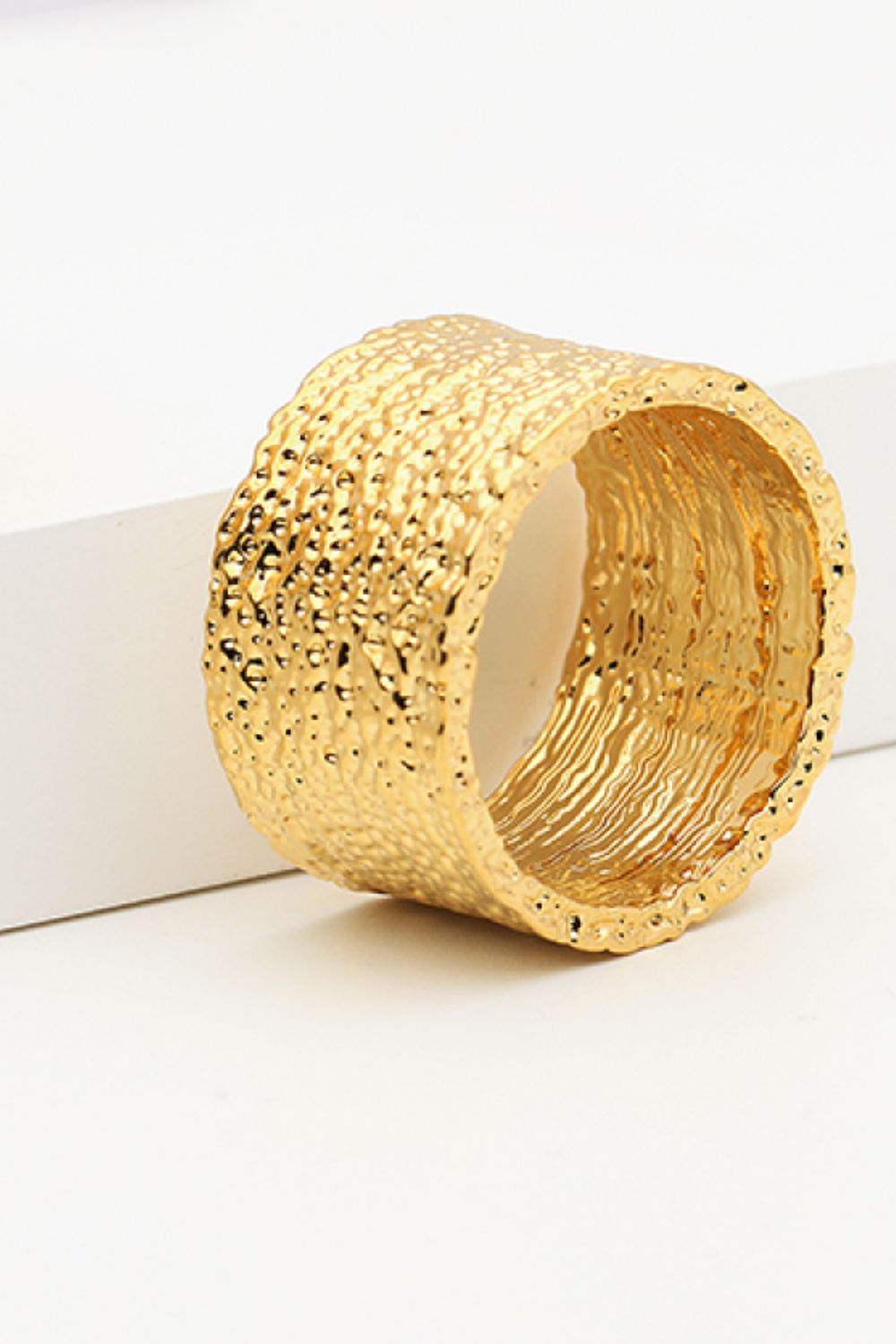 TFE: Textured Thick Gold Band Ring