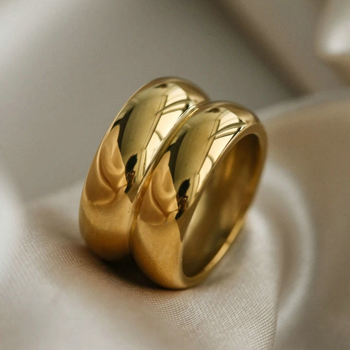 TFE: Gold Double Ridge Ring