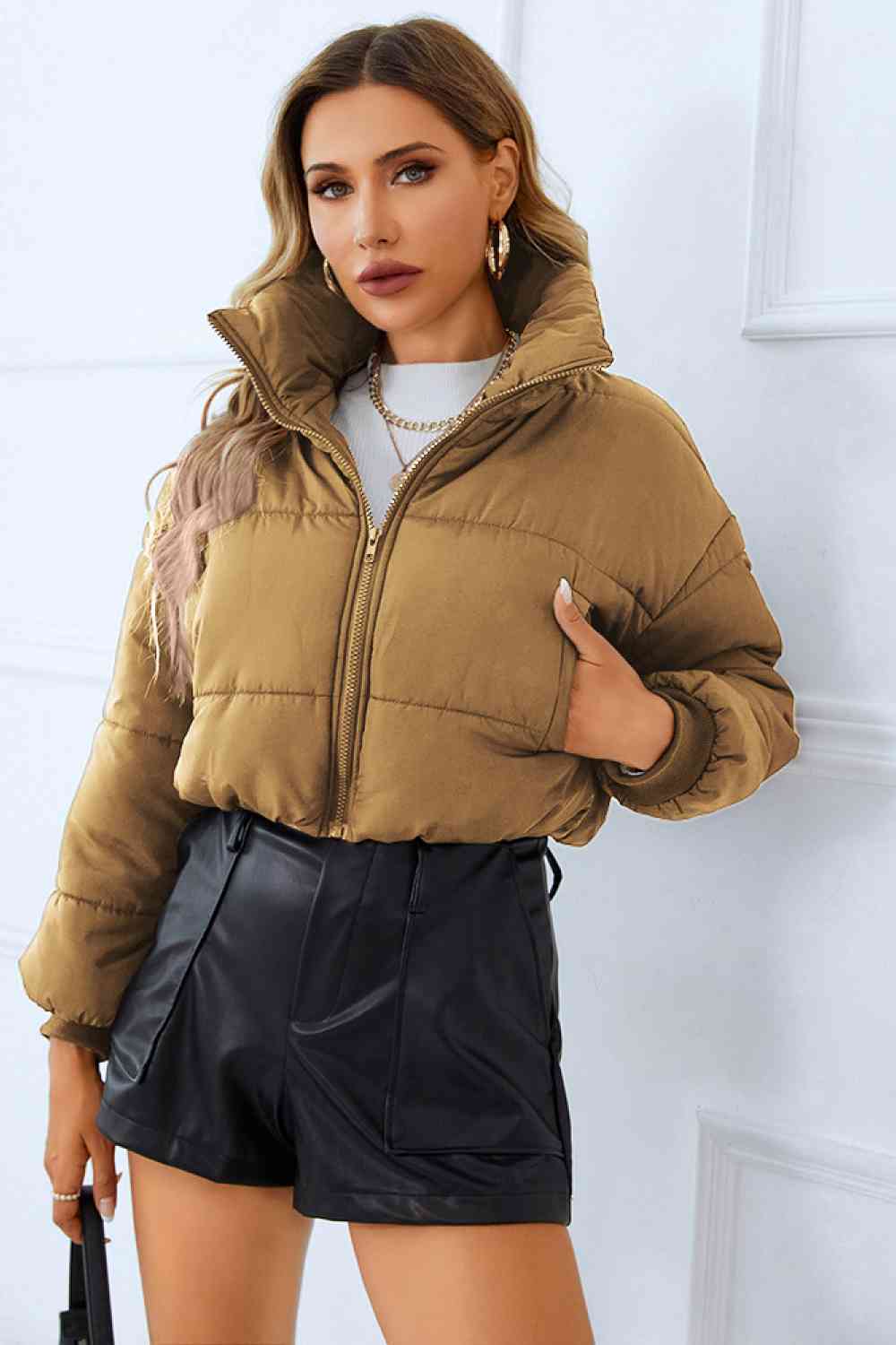 TFE: Zip-Up Winter Coat with Pockets