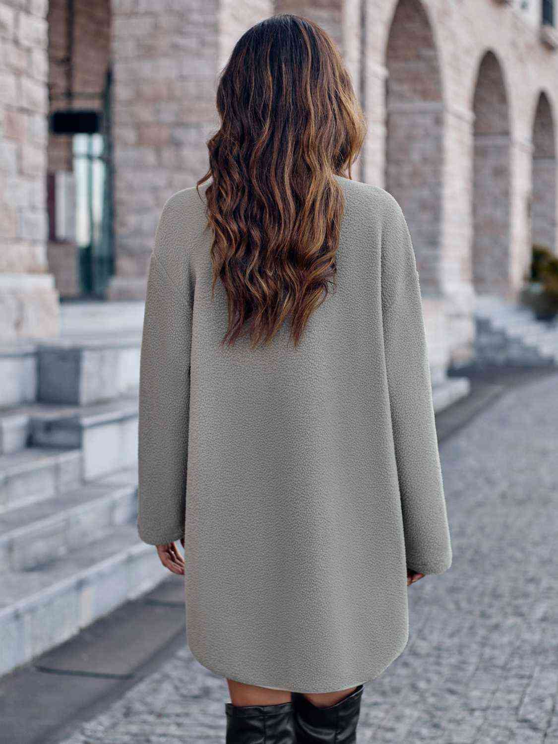 TFE: Snap Down Drop Shoulder Coat