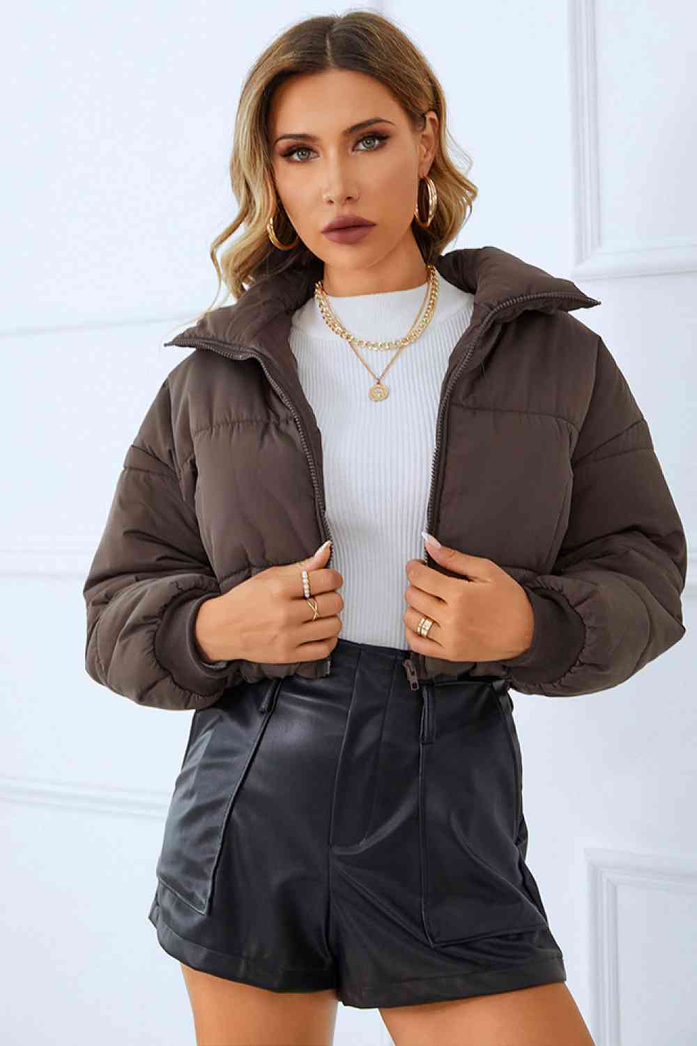 TFE: Zip-Up Winter Coat with Pockets