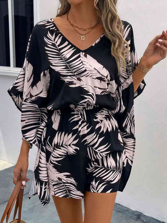 TFE: Printed V-Neck Romper