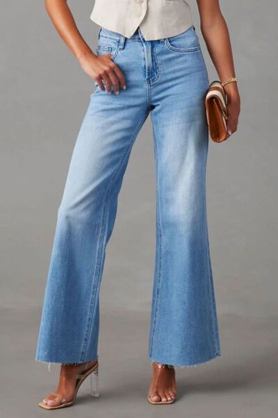 TFE: Buttoned Bootcut Jeans with Pockets