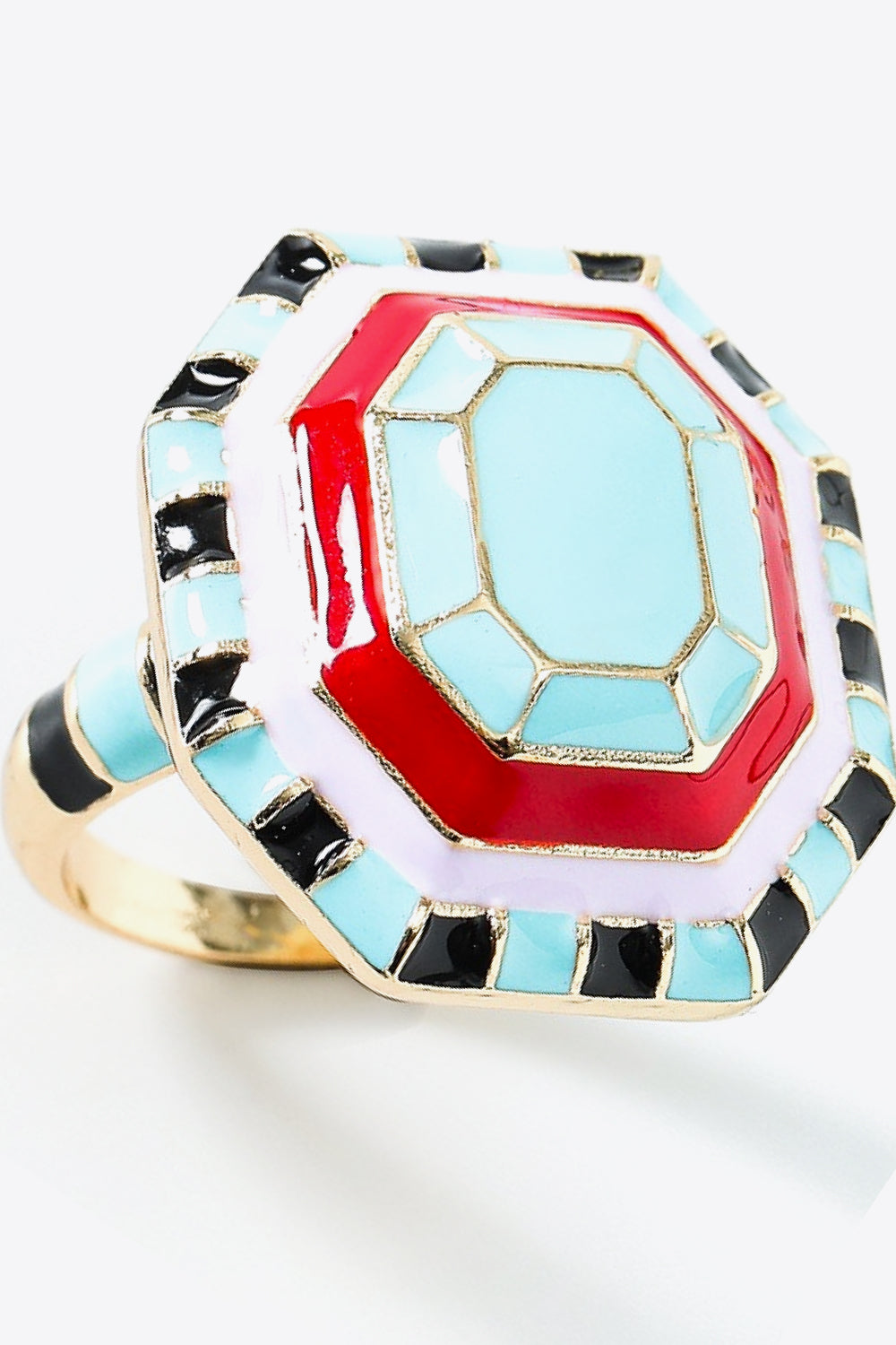 TFE: 18K Gold Plated Multicolored Ring