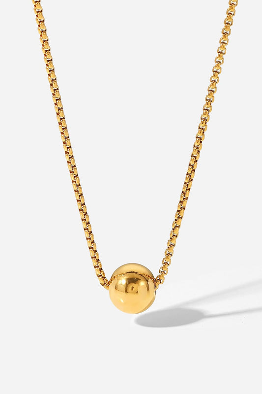 TFE: 18K Gold-Plated Round Shape Pendant Necklace