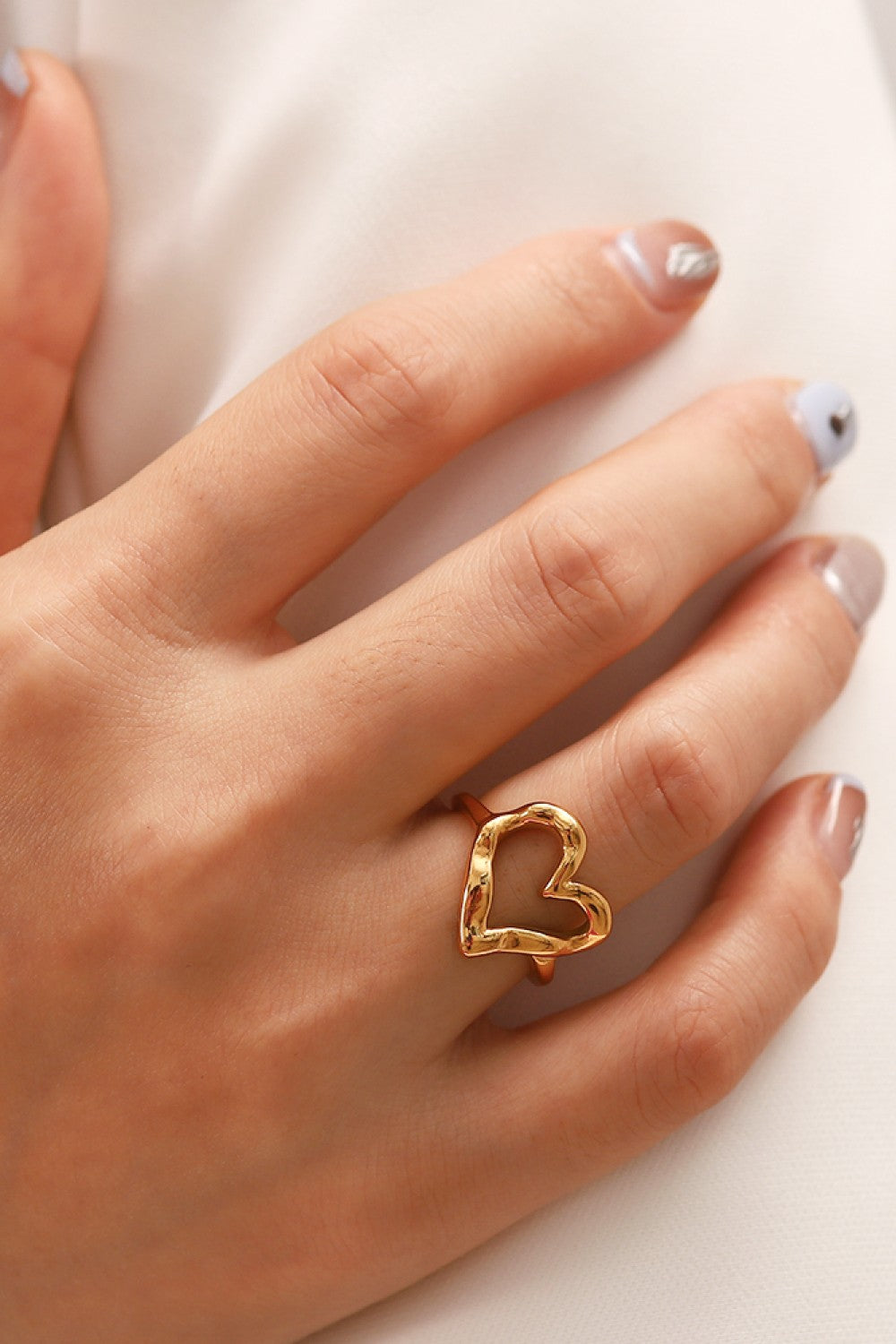 TFE: 18K Gold Plated Heart-Shaped Ring