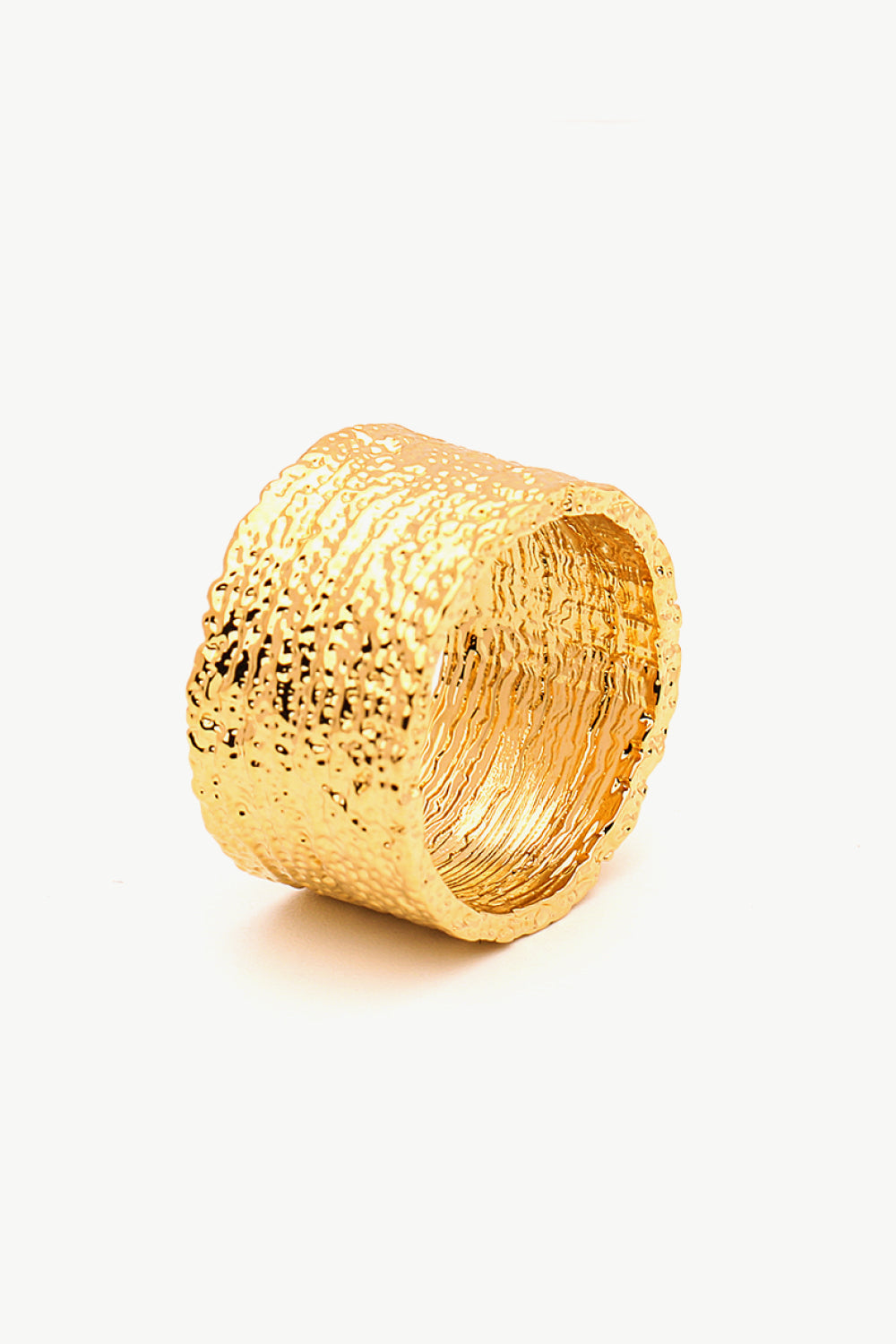 TFE: Textured Thick Gold Band Ring