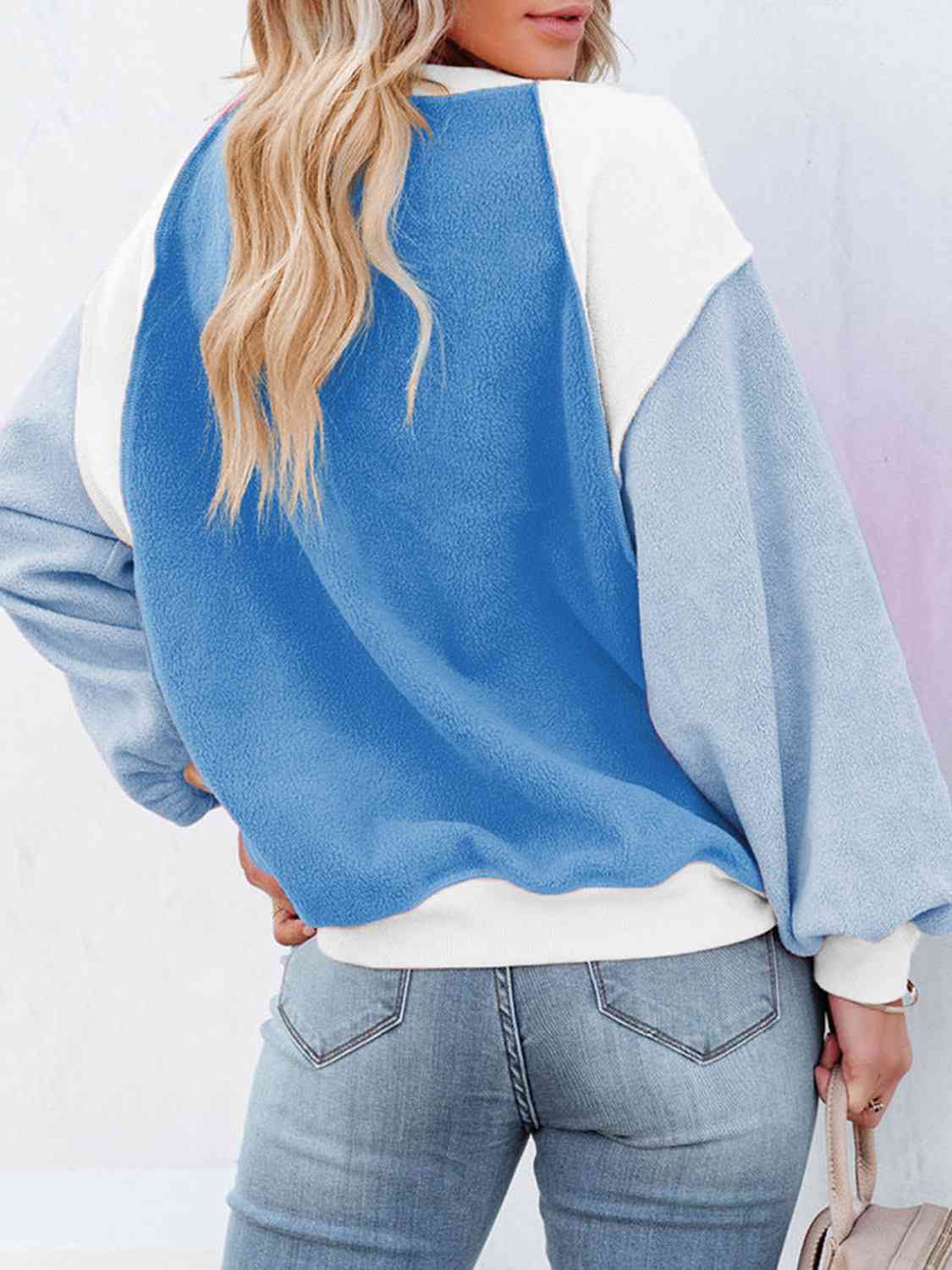 TFE: Color Block Exposed Seam Sweatshirt