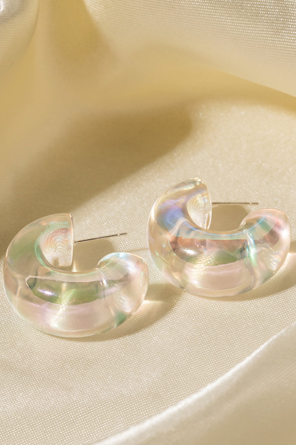 TFE: Resin Circular Hoop Earrings