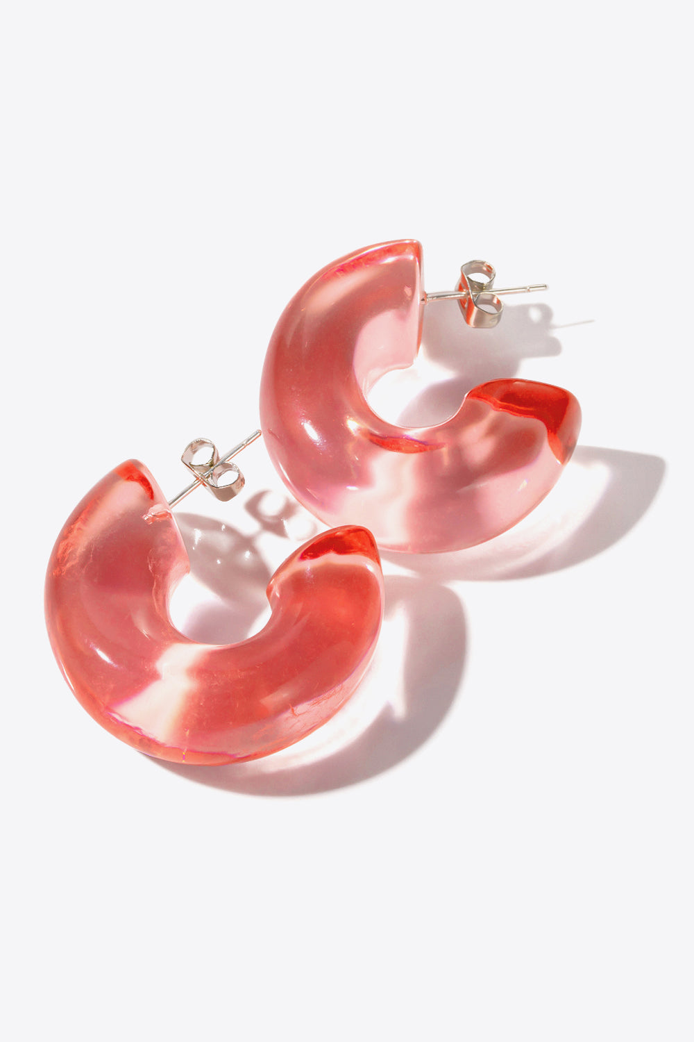 TFE: Resin Circular Hoop Earrings