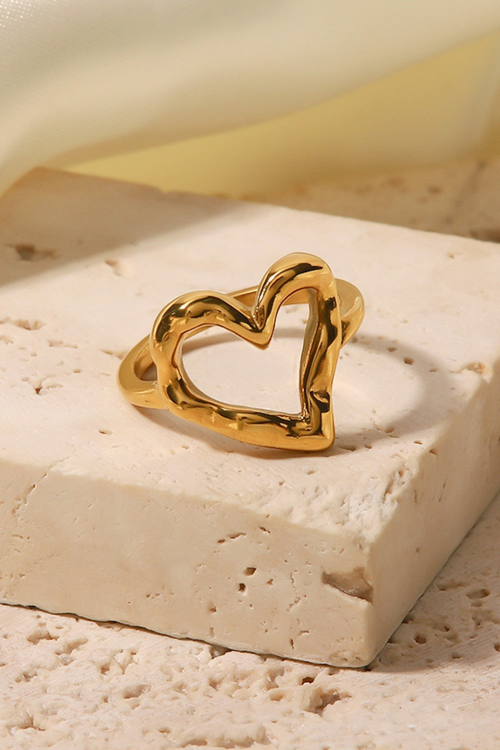 TFE: 18K Gold Plated Heart-Shaped Ring