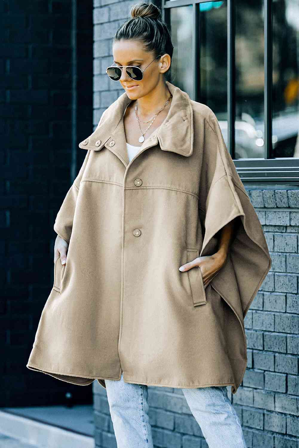 TFE: Snap Down Dolman Sleeve Coat