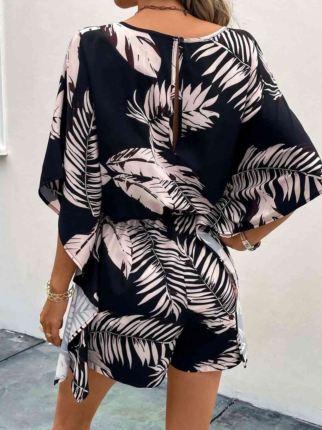 TFE: Printed V-Neck Romper