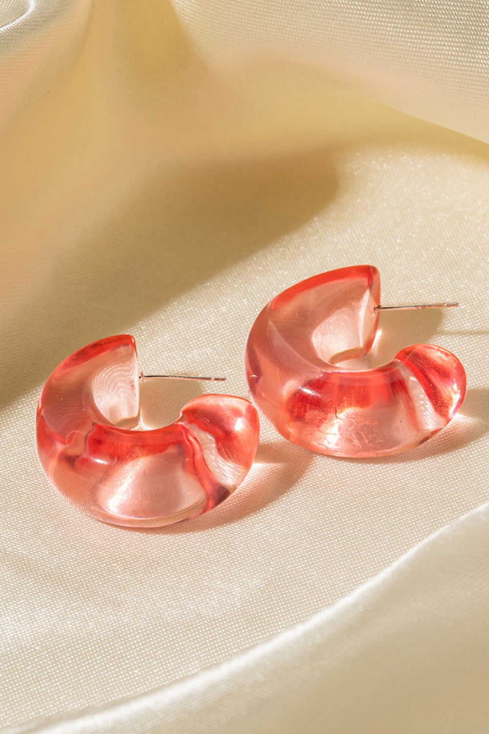 TFE: Resin Circular Hoop Earrings