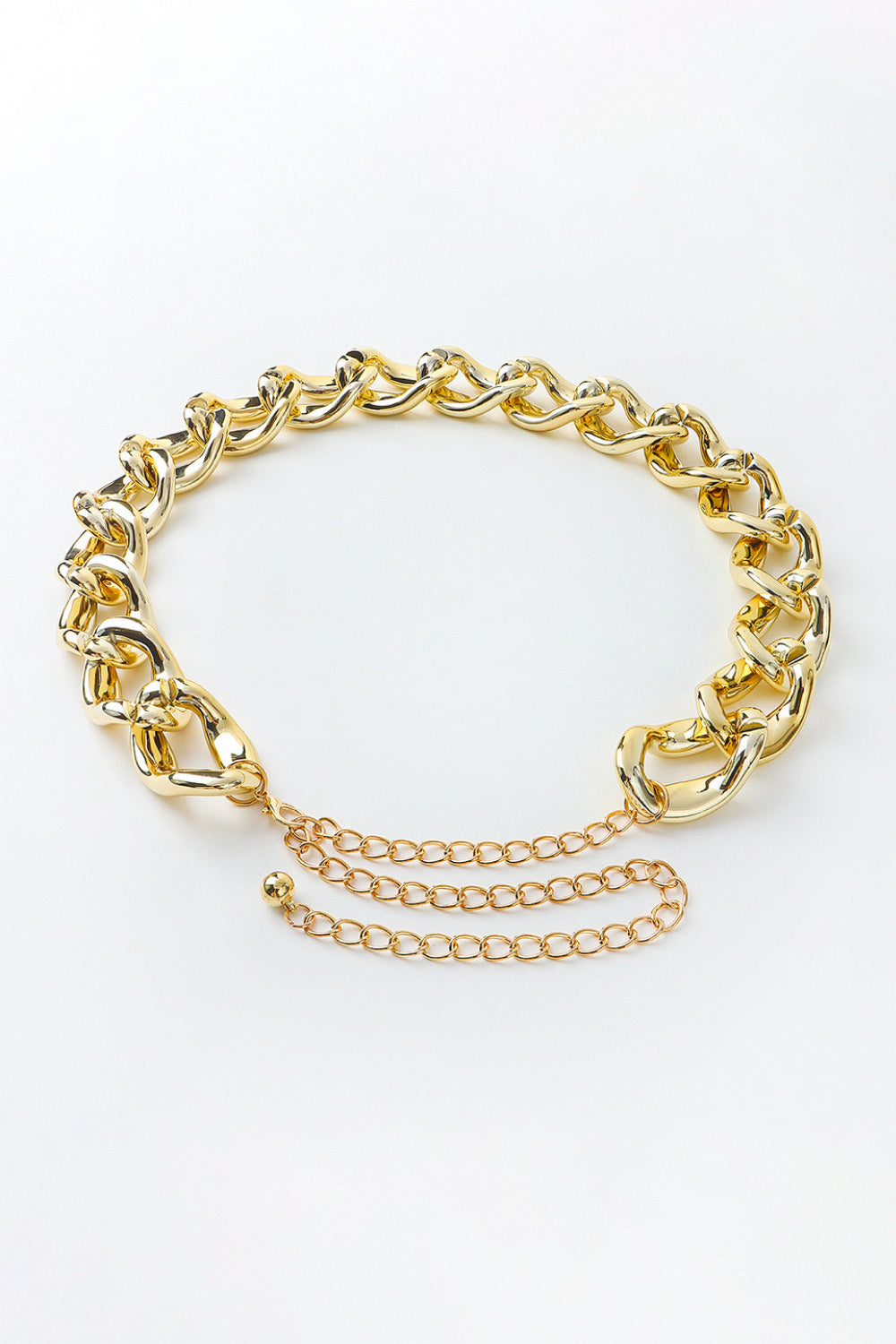 TFE: Broad Acrylic Link Chain Belt